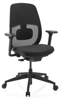 Bürostuhl Skandis, 3D-Netzrücken, 4D-Armlehnen, Synchronmechanik, Schwarz