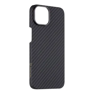 A black carbon fiber textured phone case for an iPhone 14 Pro Max is shown against a white background.