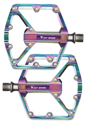 Produktbild von INF Fahrradpedale Paar — 3-Lager Aluminiumlegierung mit Molybdänstahlachse, Multicolor, Gleichmäßige Rotation für Mountainbikes