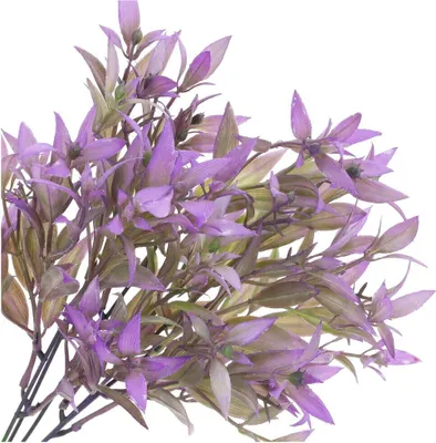 Produktbild von Künstliche Deko Kunstblumen Blumen Pflanzen Kunstpflanzen Dekoration Zweig Blatt Violett 38cm