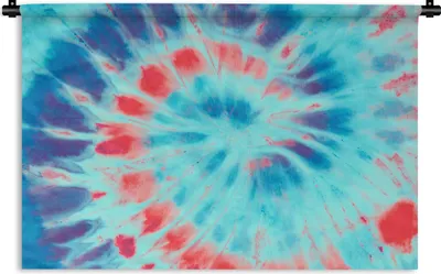 Produktbild von MuchoWow® Wandteppich Wandbehang Sommer - Krawattenfärbung - Spirale 90x60 cm Tapisserie Dekoration Wandtuch - Wandskulpturen - Bildteppich