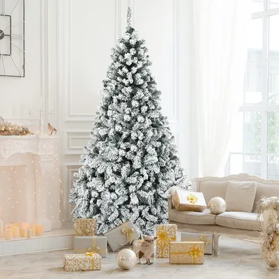 Produktbild von 230cm Künstlicher Weihnachtsbaum im Schneedesign, mit 450 LEDs
