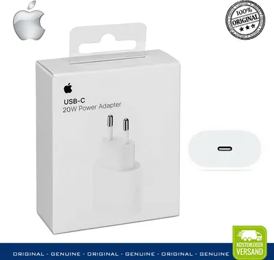 Produktbild von Apple iPhone 12, 12 Pro, 12 Pro Max, 12 Mini Ladegerät - 20W USB-C Power Adapter - 20W Charger - Netzteil - Ladeadapter