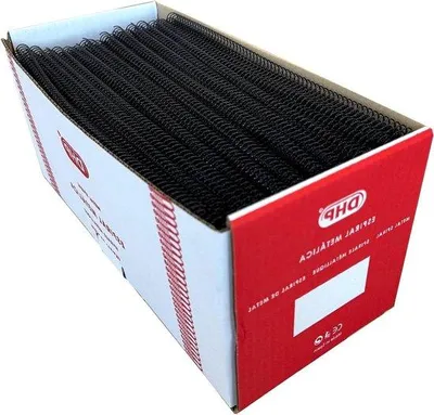Produktbild von Metallische Bindspiralen für Dokumente - Stapelung 5:1 - 10 mm - 100 Stück - Schwarz