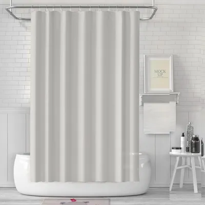 Produktbild von Duschvorhang 180x200 cm Anti-schimmel Wasserdicht Waschbar Beige PEVA H200 x B180 cm