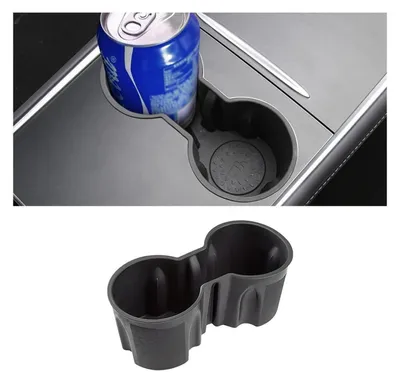 Produktbild von Becherhalter Mittelkonsole für Model 3/Y, Getränkehalter Auto Innenraum Zubehör, Kunststoff, Schwarz