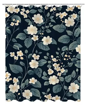 Immagine prodotto di Tenda da doccia extra lunga, colore nero - Tessuto in poliestere impermeabile, dimensioni 120 x 200 cm