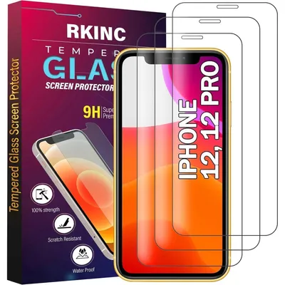 Zdjęcie produktu dla Folia ochronna na ekran do iPhone 12 / 12 Pro (6,1 cala), 3 sztuki, 0,33 mm, odporna na zarysowania, przezroczysta