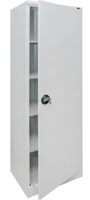 Zdjęcie produktu dla Szafka Metalowa Biurowa  W197xS60xG45.5, Na Akta i Dokumenty A4, RODO, Zamykana na klucz, Gruba Stal, 4 półki - nośność 60kg/1 |UHL-MASH SKG-6