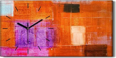 Produktbild von Wandbild Leinwand Bilder Wanduhr Geräuschlos 60x30 Ölgemälde Abstrakte Kunst - schwarze Hände