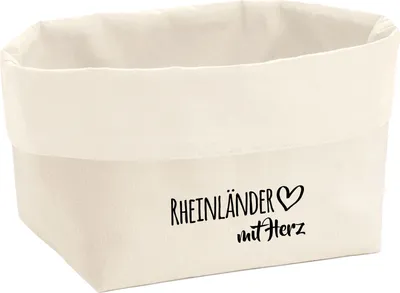 Produktbild von Huuraa Organizer Rheinländer mit Herz 3 Liter Medium Canvas Baumwolle Utensilo Geschenkidee
