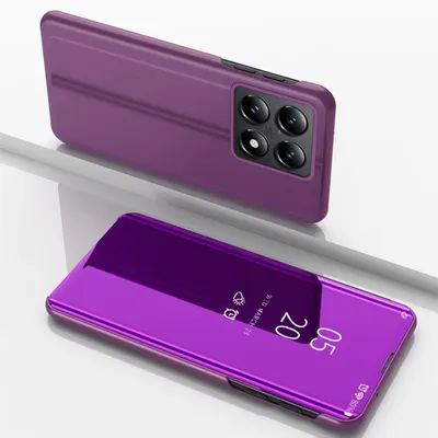 Obrázok produktu pre Puzdro Smart Cover s funkciou Wake UP pre Xiaomi 14T Pro View Mirror v magentovej farbe