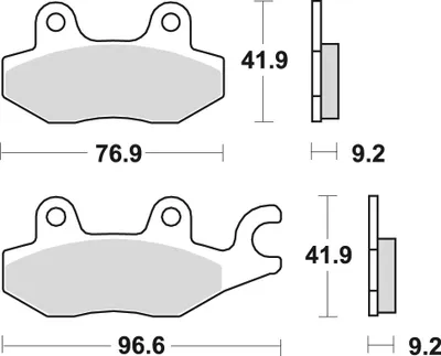 Immagine prodotto di TRW Set di pastiglie freno MCB663 UH125 Burgman C8 Shark 125 HS12W Öz Spacer 125 SH25 E-Rex Torpedo