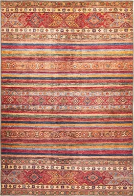Produktbild von Teppich >Faye< in Multi / Rot, 100% Polyester - 150x75cm (LxB)