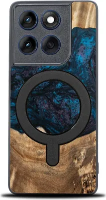 Produktbild von Holzhülle für Motorola Edge 70, Bewood Unique Planets Neptun für MagSafe