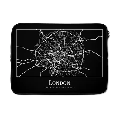 Produktbild von MuchoWow® Laptop Hülle 14 ZollKarte - Stadtplan - London Laptoptasche - Laptoptasche - Stoßsicher - Schutzhaube