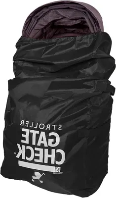 Productafbeelding van Kinderwagen Tas - Reisbescherming - Reizen met vliegtuig - Airline gecertificeerd - 46"H x 21"B x 13"D - Zwart