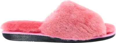 Produktbild von Vanuba - Damen Plüsch Hausschuhe Lammfell Schafwolle D010 Rosa Pink, Größe 40 EU