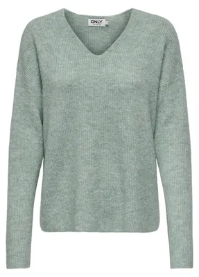 Produktbild von Warmer Strickpullover Stretch Sweater V-Ausschnitt Langarm ONLDANIELLA | S