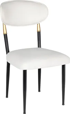 Immagine prodotto di Sedia da pranzo bianca Robusta struttura in legno Sedie di design in tessuto