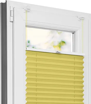 Produktbild von Estika Plissee ohne Bohren - 100x200 cm - Gelb - Jalousien fenster für innen, Klemmfix montage