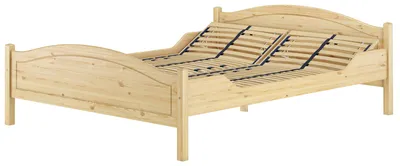 Produktbild von Überlanges Doppelbett in Landhausstil 160x220 Kiefer Echtholzbett Zubehör wählbar V-60.30-16-220Federholzrahmen inkl.