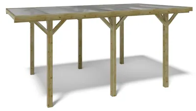 Produktbild von Carport Garagendach 3.04x5.12 m - 15.56 m2 - PVC-Abdeckung