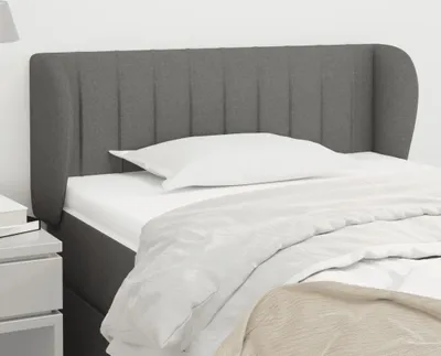 Produktbild von The Living Store Kopfteil mit Ohren Dunkelgrau 83x23x78/88 cm Stoff
