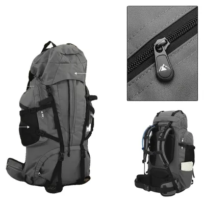 Produktbild von Wander-Rucksack, 80 L Kapazität, strapazierfähiges Oxford-Gewebe, armeegrün