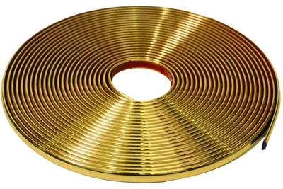 Image de JSIWOTH Bande décorative élastique 16 m, autocollante, 10 x 2,5 mm, dorée