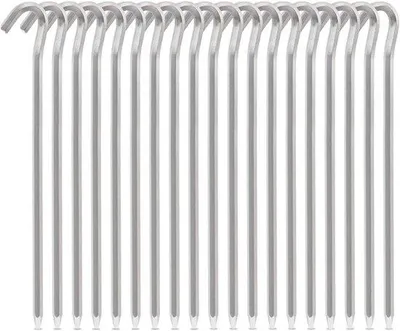 Image de 20 piquets en aluminium de 18 cm pour le camping et le jardin