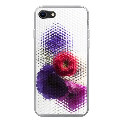 Produktbild von MuchoWow® Handyhülle Schutzhülle Hülle für iPhone 8 Mohn - Blumen - Glas Silikon Softcase Handy Hülle - Schutzhaube