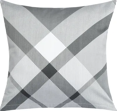 Immagine prodotto di Federa in raso di cotone - 40x40 cm - Grigio,Bianco