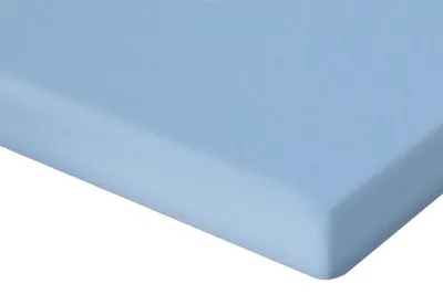 Image de Drap-housse, drap-housse en satin, qualité supérieure, 140x200, bleu clair