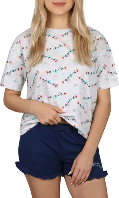 Obrázek produktu pro Dívčí pyžamo Friends šedo-modré s kraťasy 9-10 let