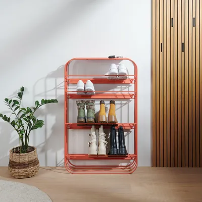 Produktbild von MyWIRE Schuhregal "Navia mit Stiefelfach" - sunset coral
