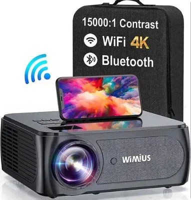 Immagine prodotto di Proiettore 4K Full HD da 300 pollici, 10.000 lumen, Wi-Fi, home cinema