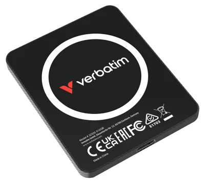 Immagine prodotto di Verbatim SnapBack Ultra Slim SSD da 512 GB, interfaccia USB tipo-C, USB 3.2 Gen 2x2, colore nero