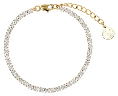 Produktbild von PAUL VALENTINE - Damen Armband Edelstahl - Vergoldet/Golden - mit Zirkonia Stein