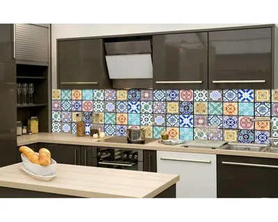 Zdjęcie produktu dla Fototapety Dimex do kuchni, samoprzylepne - Kolaż płytek 60 x 260 cm