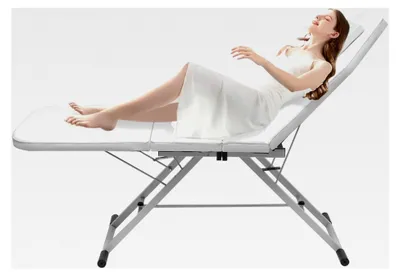 Produktbild von Klappbare Therapieliege mit 3 Zonen für Kosmetik und Massage (Weiß)