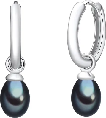 Produktbild von Valero Pearls Perlen-Creolen Sterling Silber Süßwasser-Zuchtperle 60925012