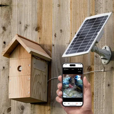 Produktbild von Gardenature Vogelhaus Vogelkasten mit WIFI Kaera 4MP und SOLAR
