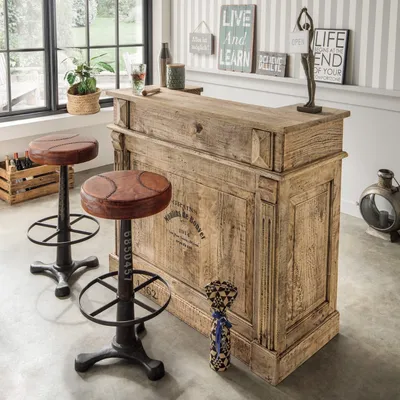 Produktbild von Unikat Barschrank aus Mangoholz 120 x 108 x 50 cm