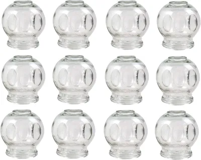 Obrázok produktu pre Cupping súprava 12 kusov, pre wellness, 9 cm, vákuová masáž