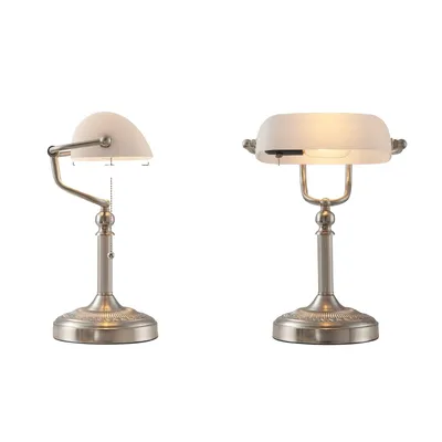 Produktbild von Bankerlampe, Retro-Vintage-Stil, Buntglasschirm,T9009-SL