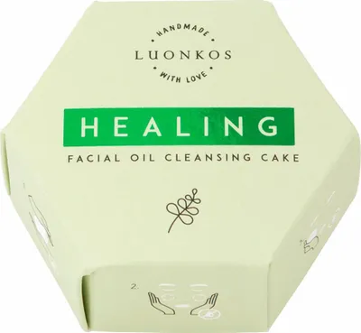 Productafbeelding van Luonkos Harmony Facial Oil Cleansing Cake, Solid Make-up Remover and Face Cleanser for Oily and Combination Skin, Vegan, 55 g
