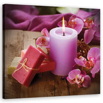 Produktbild von Leinwandbild abstraktionen - violett 60x60 cm Feeby lila wandbild bereit zum aufhängen