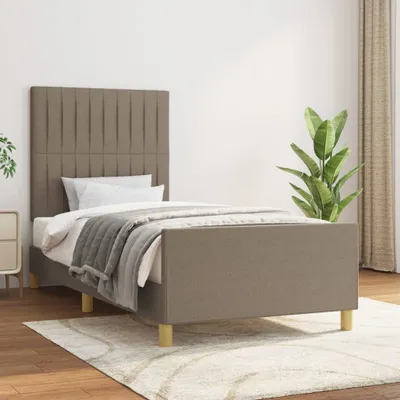 Produktbild von Möbel Bettgestell ohne Matratze Taupe 100x200 cm Stoff - Klassische Betten 3125199