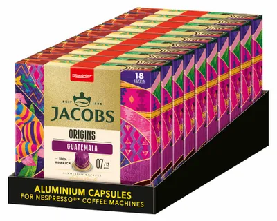 Immagine prodotto di Jacobs Originis 7 Guatemala, Kaffeekapseln, Nespresso Kompatibel, Kaffee, 10 x 18 Kapseln
